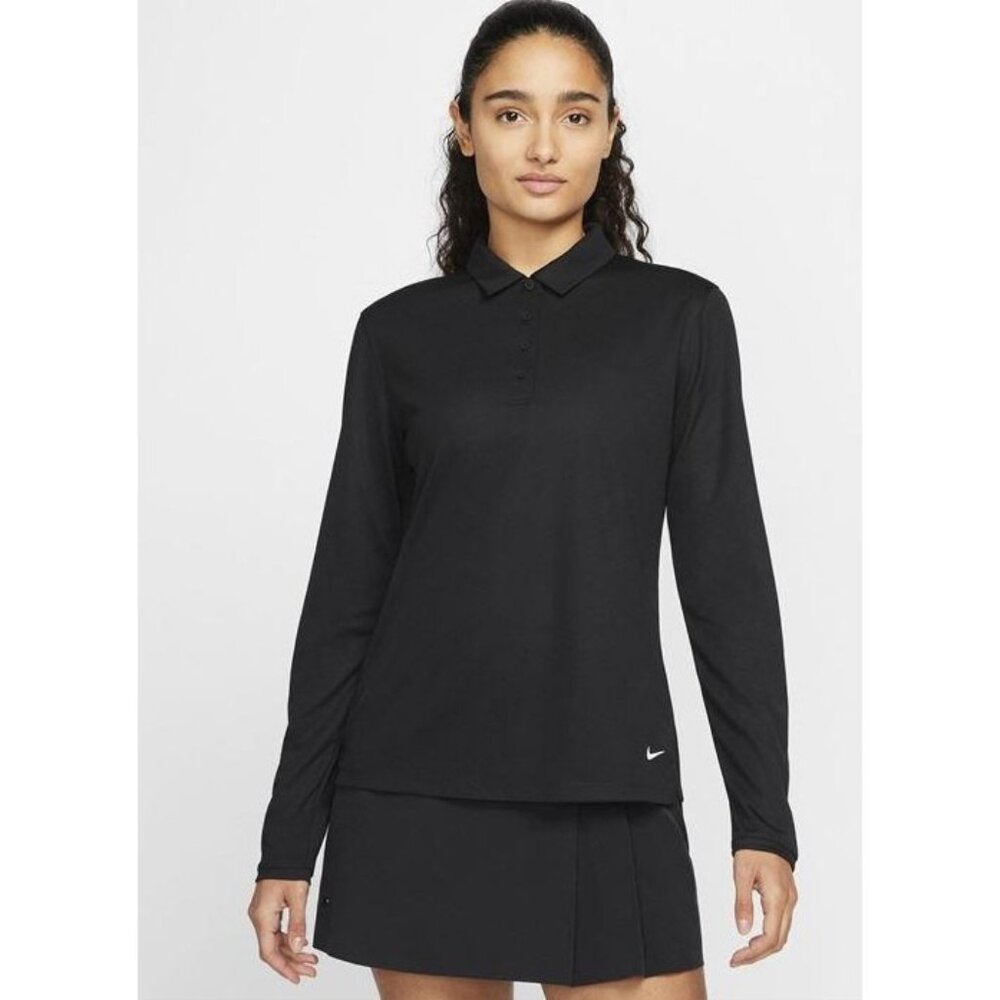 Nike Dri-FIT Victory Women s Long-Sleeve Golf Polo Size XL in Black